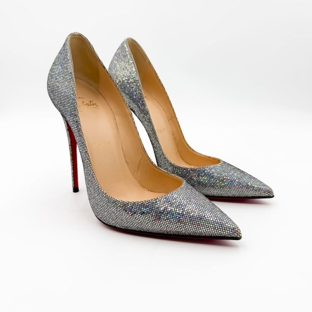 Christian Louboutin So Kate Heels120 Pumps Metallic EU 37.5 US 7.5 - Picture 2 of 13
